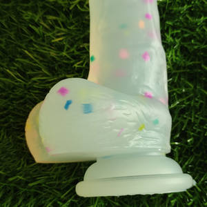 Confetti <span class=keywords><strong>Dildo</strong></span> Realistische Heldere Siliconen Zuignap Vrouwen Seksspeeltje, Zachte Huid Voelen Siliconen <span class=keywords><strong>Dildo</strong></span> 'S, Levensechte Anale <span class=keywords><strong>Dildo</strong></span> 'S - Product Image 2