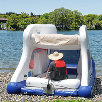 2025 Yacht gonflable de qualité supérieure de loisirs de visites nautiques avec coque en PVC renforcé et canopée pare-soleil Catamaran bateau gonflable
