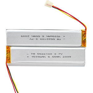 סוללה ייצור תעודת KC 5522100 1500mAh כיכר <span class=keywords><strong>3.7v</strong></span> ליתיום <span class=keywords><strong>polimer</strong></span> - Product Image 2