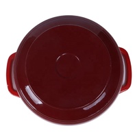 Casserole ronde en fonte émaillée, cocotte 23CM, 2.9L pour la cuisine à domicile, compatible avec les cuisinières électriques, à gaz et à induction