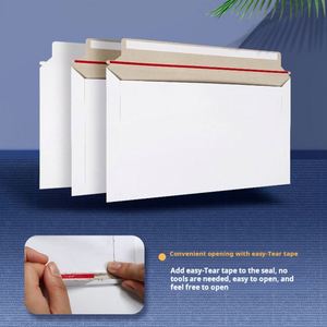 Enveloppe personnalisée X1023 blanche et noire, enveloppe plate pour cartes, enveloppe auto-adhésive pour photos, emballage pour documents - Product Image 2