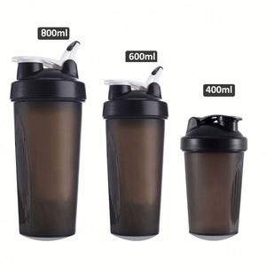 Botella Mezcladora de Plástico con Logotipo Personalizado, Botella Mezcladora de Proteínas para Gimnasio y Deportes, Botella de Agua de 400 ml, 600 ml, 800 ml, Botellas Mezcladoras Libres de BPA - Product Image 4