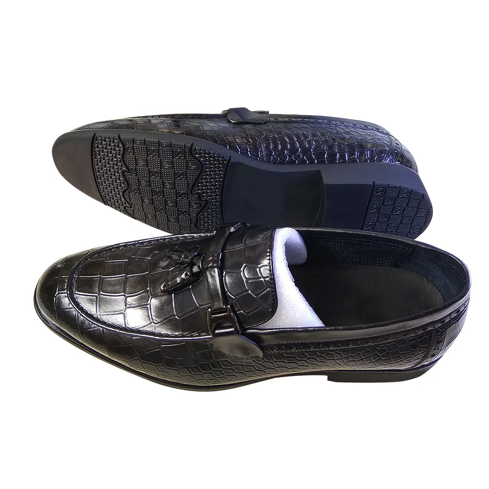 Trendy british style men's loafers splicing leather shoes business casual real leather shoes