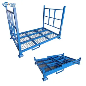 מזרן רשת תיל פלדה קיבולת טעינה גבוהה מתקפל מתלה ערימה לאחסון צמיגים - Product Image 1