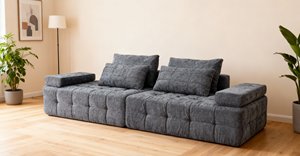 Ensemble de canapés modulaires carrés convertibles, design compact pour appartements, hôtels, salons, éponge moderne hautement élastique - Product Image 3