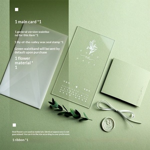 Tarjeta de Felicitación de Boda de Estilo Occidental Informal de Acrílico con Diseño Original <span class=keywords><strong>First</strong></span> Resonance, con Invitación Creativa Personalizada - Product Image 1