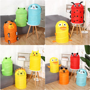 Panier à linge pliable en tissu polyester de style animal mignon, panier de rangement pliable pour enfants pour la maison, pour le linge - Product Image 2