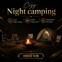 Brasero d'extérieur rond en acier Corten pour barbecue domestique et camping, design brasero, poêle à bois personnalisé pour chauffage