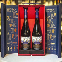 Emballage luxueux personnalisé en carton, boîte à vin au design fantaisie, pour emballage de bouteilles de vin, 10 unités
