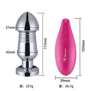 Plug Anal rechargeable à 7 vitesses avec télécommande filaire masseur <span class=keywords><strong>de</strong></span> Prostate en métal et silicone jouets sexuels pour le sexe du <span class=keywords><strong>cul</strong></span> - Product Image 2