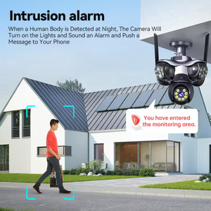 Camera An Ninh Ngoài Trời HD 25MP WIFI IP Camera 5 Ống Kính 5 Màn Hình 5 Chức Năng PTZ Theo Dõi Chuyển Động Liên Lạc Hai Chiều Tầm Nhìn Ban Đêm Màu - Product Image 4