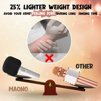 MAONO Home KTV Microphones karaoké sans fil 8 effets Audio micro portable avec haut-parleur pour tous les âges cadeau de noël micro karaoké