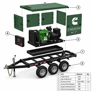 Generador Diésel Silencioso de Alta Resistencia de 50 kVA y 40 kW, Grupo Electrógeno Industrial Trifásico para Grandes Obras de Infraestructura - Product Image 6