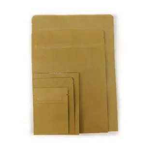 Wholesale Secure Food Packaging Storage With Recyclable Eco-Friendly Resealable Kraft Paper Zipper Bags