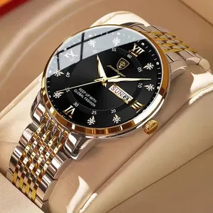 POEDAGAR 836 Men Watch Fashion Business Luxury Clock with Date Week Men's Sport Watches Waterproof Luminous For Male