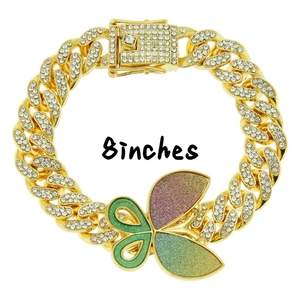 Pulseras de Mariposa de Aleación con Diseño Simple y Personalizable, Estilo Hiphop, Joyería de Moda, Cadena Cubana, Venta Caliente 2026 - Product Image 3