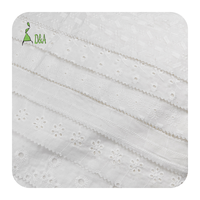 Tissu en voile de coton 100% de qualité, technique de broderie, pour textiles de maison et accessoires de mariage pour filles, en stock
