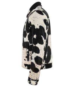 Custom 100% Genuine Black Cow <b>Fur</b> Leather Men’s <b>Jacket</b> Warm <b>Lined</b> YKK Hardware Private Label OEM/ODM Wholesale - Product Image 4