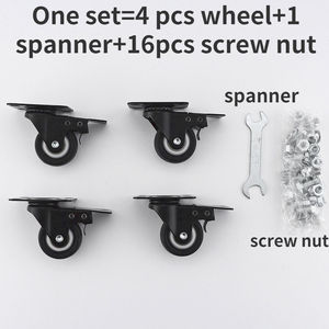 Premium Quality Swivel Stem Caster With Dual Brake System Heavy Duty Black Rubber Wheel For Scaffolding And Workshop - Product Image 2