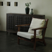 Fauteuil d'appoint moderne en teck massif, écologique, pour salon et chambre à coucher, meubles de maison