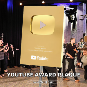 Trofeo de Metal Personalizado, Medalla, Placa de Premio, Regalo con Botón de Reproducción, Premios de <span class=keywords><strong>YouTube</strong></span> en Plata y Oro, Regalos de Bienvenida al por Mayor - Product Image 2