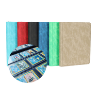 Classeur MIO Premium en cuir PU à chargement par le haut, 9 pochettes, pour cartes TCG et de collection, avec porte-cartes de visite et fermeture éclair anti-rayures