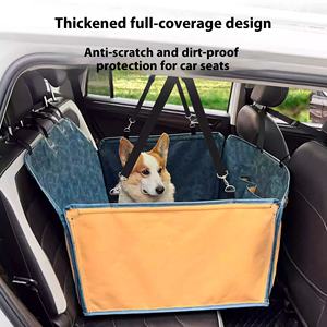 Housse de siège de voiture pour animaux de compagnie en cuir véritable, antidérapante, durable, chauffante, interactive, de protection pour chiens, chats et petits animaux - Product Image 4