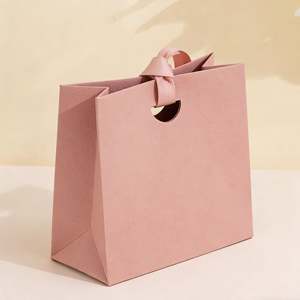 Bolsas de Compras de Lujo Personalizadas con Cinta de Seda, Nuevas Bolsas de Regalo de Papel sin Asas, Impresión Offset, Empaque para Joyería, Logotipo Personalizado - Product Image 1
