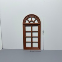 Accessoires pour maison de poupée, mini fenêtre cintrée creuse rétro européenne, ornement miniature pour micro-paysage