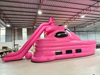 Nouveauté 2026, yacht gonflable de grande taille en PVC de haute qualité, personnalisé, rose, pour les fêtes d'été, les activités de loisirs aquatiques