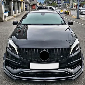 Spoiler delantero para Mercedes Benz Clase A W176 A180 A200 A250 A45 (2013-2018), estilo GTR, para la parrilla delantera. - Product Image 4
