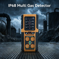 Détecteur de gaz portable rechargeable 4 gaz, moniteur de gaz IP65, écran LCD, détecteur d'alarme de gaz portable