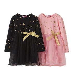 Vente en gros en ligne de vêtements pour enfants, robe de fête à manches longues mignonne pour filles, provenant d'un fournisseur chinois - Product Image 1