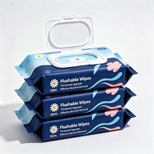 Vente en gros de lingettes humides jetables pour toilettes avec emballage personnalisé à marque privée - Product Image 3