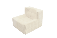 Canapé inclinable une place capitonné avec rembourrage en éponge et revêtement en velours pour chambre, salon ou appartement
