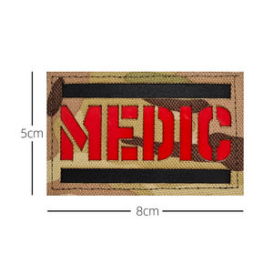 Parche IR reflectante infrarrojo negro, insignia táctica de nailon con gancho y bucle Multicam para uso médico - Product Image 2