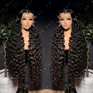 Mật độ 250 13x4 ren phía trước tóc giả tóc con người nguyên Trinh Brazil 40 inch lỏng sâu sóng glueless Tóc Giả 13x6 HD ren phía trước tóc giả - Product Image 1