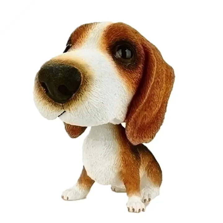 Lucu Resin Anjing Kustom Bobble Kepala, Polyresin Puppy 3D Dog Bobblehead Hadiah