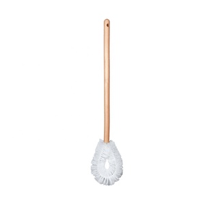 EcoClean Twisted Wire <strong>Toilet</strong> <strong>Wooden</strong> Handle Twisted in Wire Bowl <strong>Brush</strong> - Product Image 1