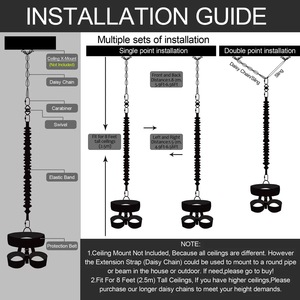 CZFIT Personnalisation d'usine Nouveau design Cordes de danse Bungee pour entraînement de saut et suspension, Fitness Bungee, Ensemble de cordes Bungee - Product Image 6