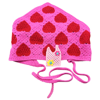 Bandeau tricoté fraise transfrontalier et écharpe triangulaire au crochet, style sportif, toutes saisons, en laine tissée, avec patch brodé