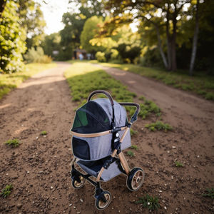 Meiweipet Tube en aluminium pour <span class=keywords><strong>chien</strong></span> chariot pour animaux de compagnie 600D tissu haute résistance Nylon maille voiture <span class=keywords><strong>panier</strong></span> séparation conception Push/Lift <span class=keywords><strong>panier</strong></span> pliable - Product Image 5