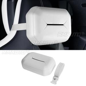 Caja de pañuelos de silicona para Xiaomi SU7, caja de pañuelos colgante de silicona, caja de papel para el interior del coche, accesorios para el coche - Product Image 1