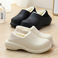 Sandales et pantoufles en coton et laine personnalisées, imperméables, chaudes, en EVA, pour l'intérieur et l'extérieur, avec logo, unisexe