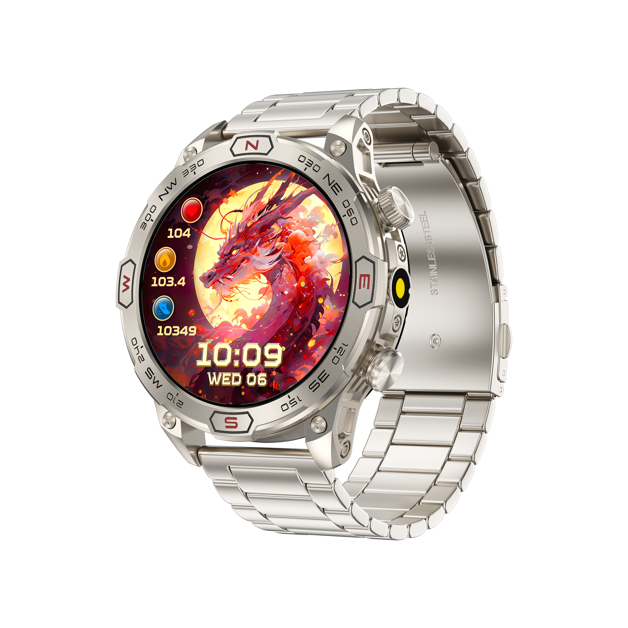 KC86 Smart Watch with Flashlight Compass 1.43 Inch AMOLED Screen
