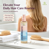 Spray revitalisant sans rinçage multi-usages Evia Fanatic 21 Vegan Protection couleur anti-frisottis Bouclant les cheveux et les protégeant du chaleur Soin capillaire 2025