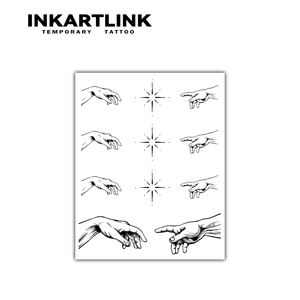 Création personnalisée de tatouage temporaire <span class=keywords><strong>Adam</strong></span> Finger, autocollant imperméable longue durée 15 jours, art corporel semi-permanent pour hommes et femmes, main - Product Image 4