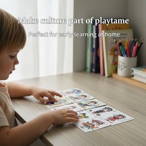 Cartes illustrées de personnages mignons, patrimoine culturel immatériel, culture populaire, éducation de la petite enfance et cartes cognitives, culte - Product Image 2