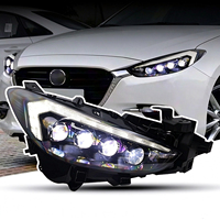 Ensemble de phares à LED avec lentille laser 4 lentilles pour Mazda 3 Axela BN 2017-2019, mise à niveau des clignotants séquentiels