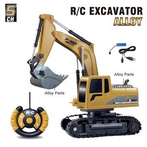 Samtoy1/24モデル2.4G5チャンネル合金建設工学玩具RCカートラックリモートコントロールショベルライト付き - Product Image 4